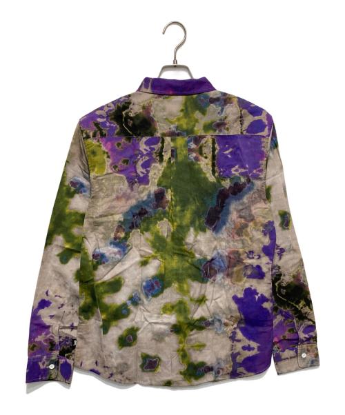 stussy（ステューシー）stussy (ステューシー) TIE DYE WORK LS SHIRT パープル サイズ:Ｍ 未使用品の古着・服飾アイテム