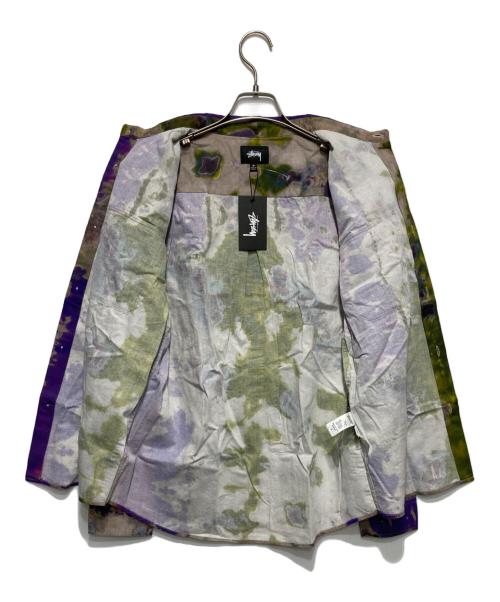 stussy（ステューシー）stussy (ステューシー) TIE DYE WORK LS SHIRT パープル サイズ:Ｍ 未使用品の古着・服飾アイテム