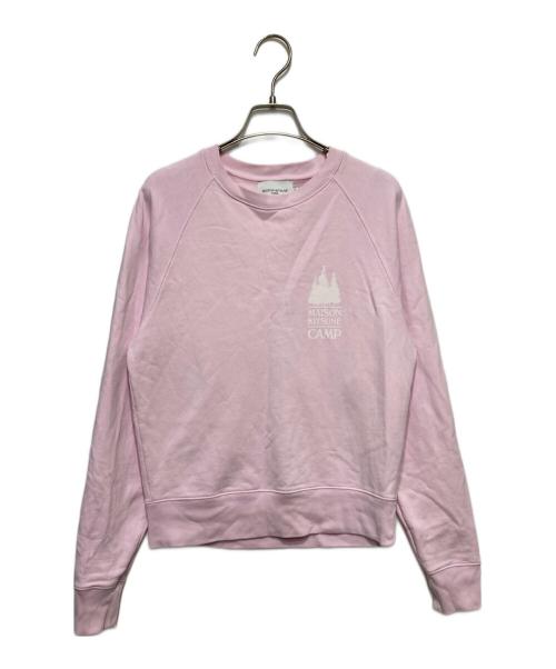 maison kitsune（メゾンキツネ）maison kitsune (メゾンキツネ) クルーネックスウェット ピンク サイズ:XSの古着・服飾アイテム