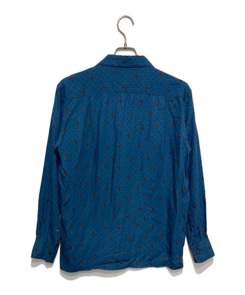 TOMORROW LAND PILGRIM（トゥモローランド ピルグリム）TOMORROW LAND PILGRIM (トゥモローランド ピルグリム) セルロース プリント オープンカラーシャツ ブルー サイズ:Sの古着・服飾アイテム