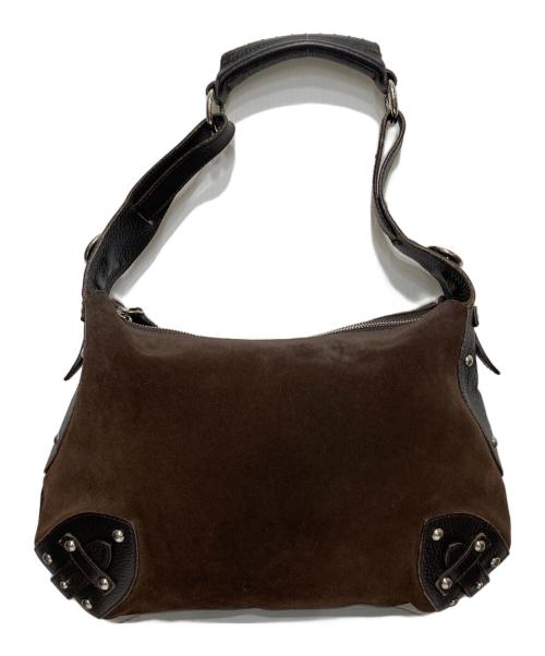 FURLA（フルラ）FURLA (フルラ) ワンショルダースウェードバッグ ブラウンの古着・服飾アイテム