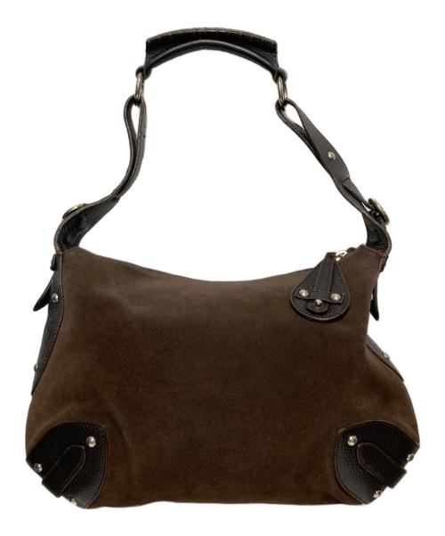 FURLA（フルラ）FURLA (フルラ) ワンショルダースウェードバッグ ブラウンの古着・服飾アイテム
