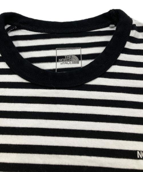 THE NORTH FACE（ザ ノース フェイス）THE NORTH FACE (ザ ノース フェイス) ショートスリーブマルチボーダーティー ブラック×ホワイト サイズ:Ｍの古着・服飾アイテム