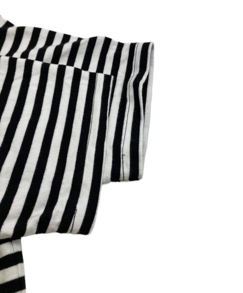 THE NORTH FACE（ザ ノース フェイス）THE NORTH FACE (ザ ノース フェイス) ショートスリーブマルチボーダーティー ブラック×ホワイト サイズ:Ｍの古着・服飾アイテム