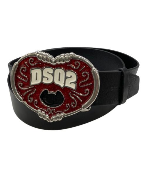 DSQUARED2（ディースクエアード）DSQUARED2 (ディースクエアード) バックルベルト ブラック サイズ:95の古着・服飾アイテム