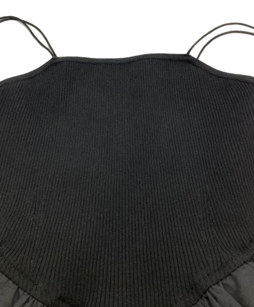 Lily Brown（リリーブラウン）Lily Brown (リリーブラウン) バルーンペプラムニットキャミソール ブラック サイズ:F 未使用品の古着・服飾アイテム