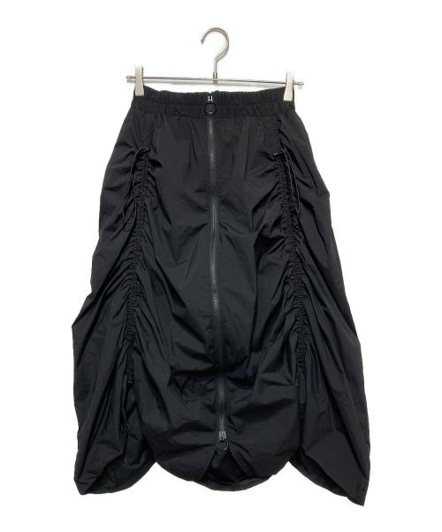 emmi（エミ）emmi (エミ) ボリュームドロストジップアップスカート ブラックの古着・服飾アイテム
