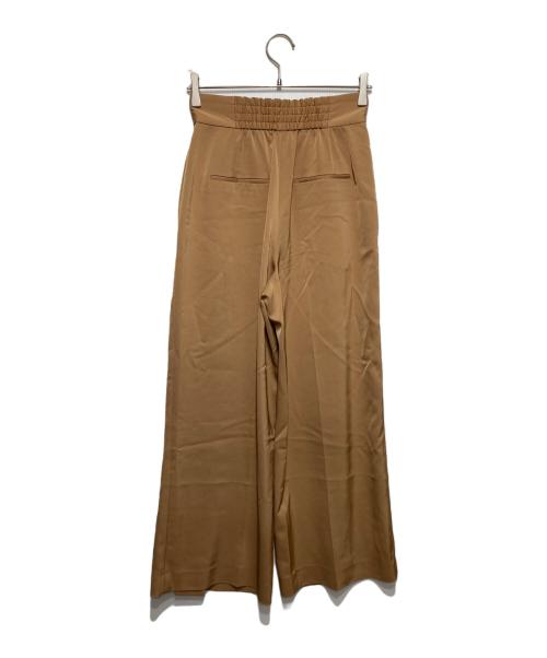 FRAY ID（フレイ アイディー）FRAY ID (フレイ アイディー) フロントタックフレアパンツ ベージュの古着・服飾アイテム