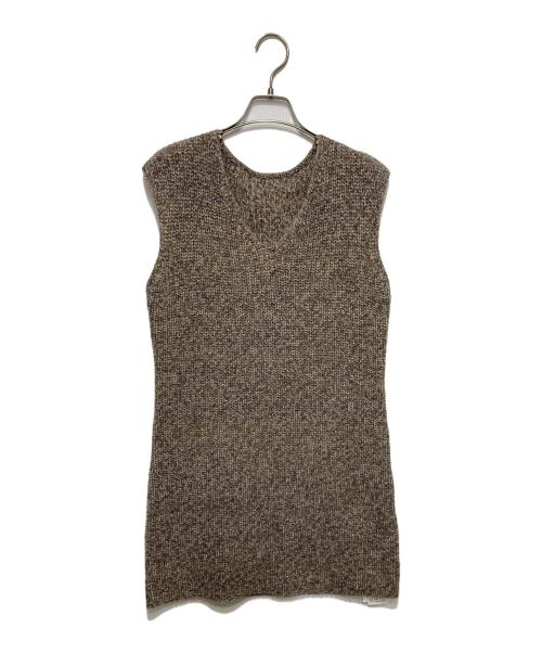 FRAY ID（フレイ アイディー）FRAY ID (フレイ アイディー) ロングカーデ＆ミニニットワンピセット ブラウン サイズ:F 未使用品の古着・服飾アイテム