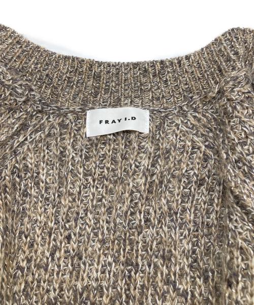 FRAY ID（フレイ アイディー）FRAY ID (フレイ アイディー) ロングカーデ＆ミニニットワンピセット ブラウン サイズ:F 未使用品の古着・服飾アイテム