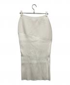 FRAY IDフレイ アイディー）の古着「スリットリブタイトスカート」｜ホワイト