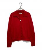 MIESROHEミースロエ）の古着「オープンカラーデザインカシミアニットカーディガ」｜レッド