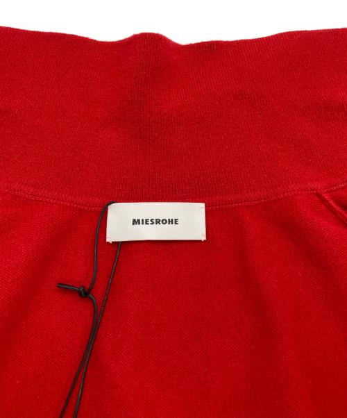 MIESROHE（ミースロエ）MIESROHE (ミースロエ) オープンカラーデザインカシミアニットカーディガ レッド サイズ:F 未使用品の古着・服飾アイテム