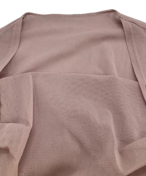 FRAY ID（フレイ アイディー）FRAY ID (フレイ アイディー) スクエアネックドレープチュールトップス ピンク サイズ:Fの古着・服飾アイテム