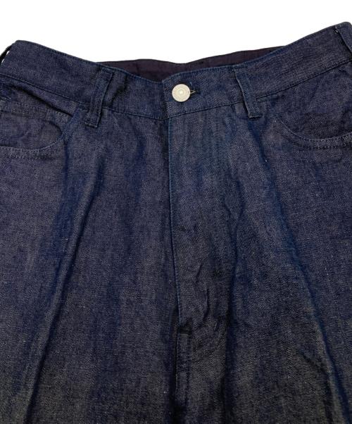 BEAMS BOY（ビームスボーイ）BEAMS BOY (ビームスボーイ) センタープレスワイドパンツ インディゴ サイズ:2 未使用品の古着・服飾アイテム