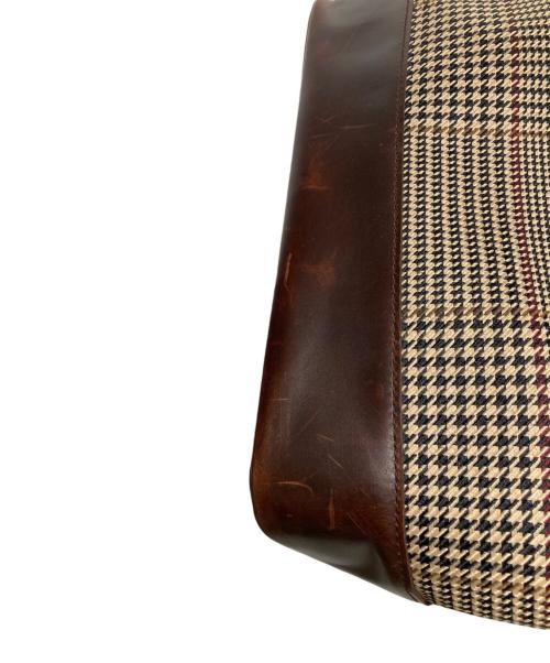 LAUREN RALPH LAUREN（ローレンラルフローレン）LAUREN RALPH LAUREN (ローレンラルフローレン) レザートートバッグ ブラウンの古着・服飾アイテム