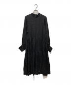 SUMI STYLEスミ スタイル）の古着「スタンドカラーティアードワンピース」｜ブラック
