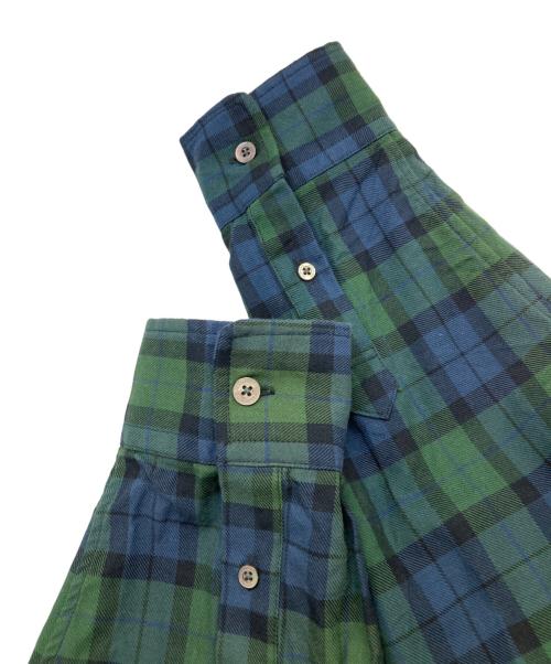 FRED PERRY（フレッドペリー）FRED PERRY (フレッドペリー) チェックパネルシャツ ブラック×グリーン サイズ:Lの古着・服飾アイテム