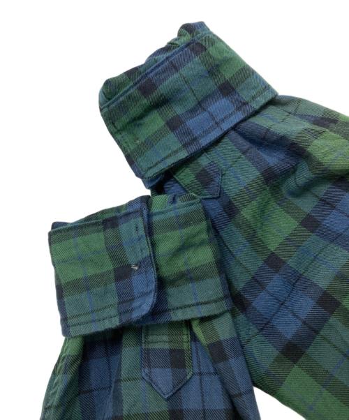 FRED PERRY（フレッドペリー）FRED PERRY (フレッドペリー) チェックパネルシャツ ブラック×グリーン サイズ:Lの古着・服飾アイテム