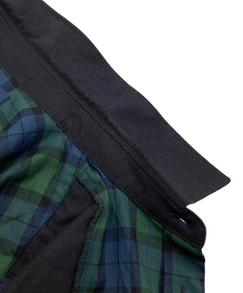 FRED PERRY（フレッドペリー）FRED PERRY (フレッドペリー) チェックパネルシャツ ブラック×グリーン サイズ:Lの古着・服飾アイテム