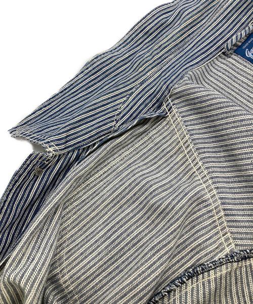 GAVIAL（ガヴィル）GAVIAL (ガヴィル) カバーオール ブルー×ホワイト サイズ:Lの古着・服飾アイテム