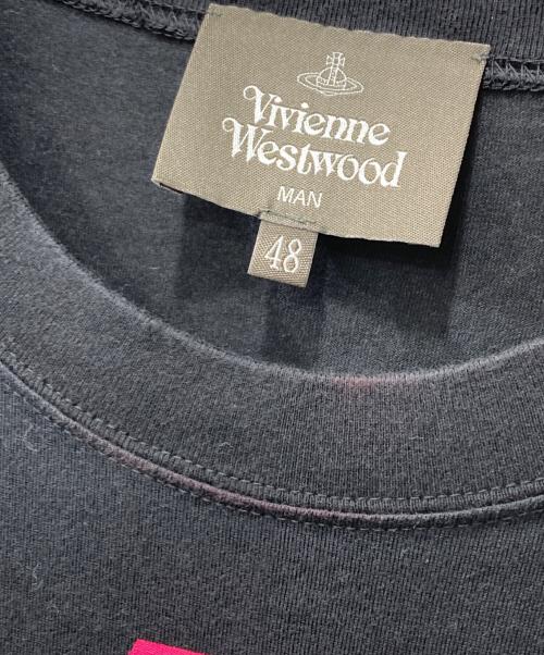 Vivienne Westwood man（ヴィヴィアン ウェストウッド マン）Vivienne Westwood man (ヴィヴィアン ウェストウッド マン) ヴァーシティオーブ リラックスＴシャツ ブラック サイズ:48の古着・服飾アイテム