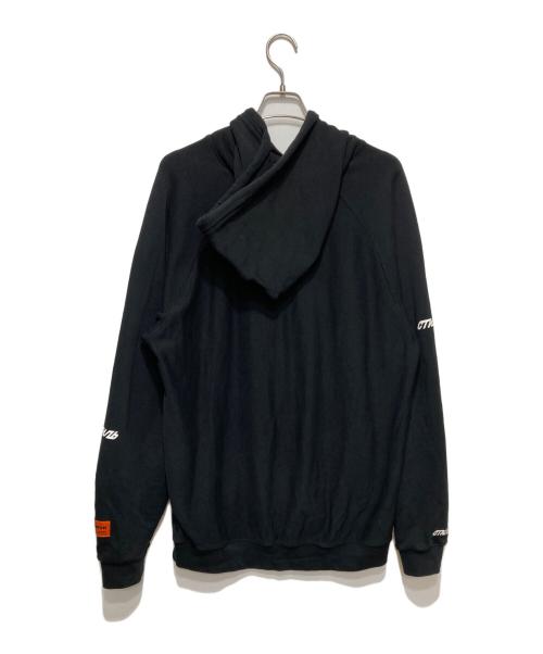 HERON PRESTON（ヘロンプレストン）HERON PRESTON (ヘロンプレストン) プリントプルオーバーフーディ ブラック サイズ:Ｍの古着・服飾アイテム