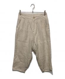 yohji yamamoto+noir（ヨウジヤマモトプリュスノアール）の古着「リネンパンツ」｜ベージュ