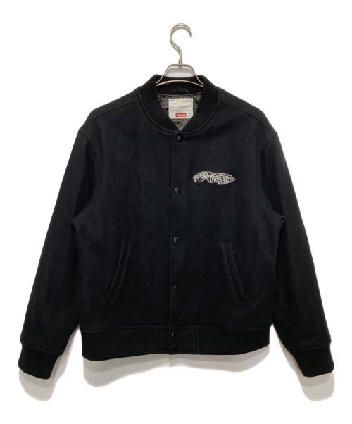 SUPREME（シュプリーム）SUPREME (シュプリーム) Delta Logo Varsity Jacket ブラック サイズ:Lの古着・服飾アイテム