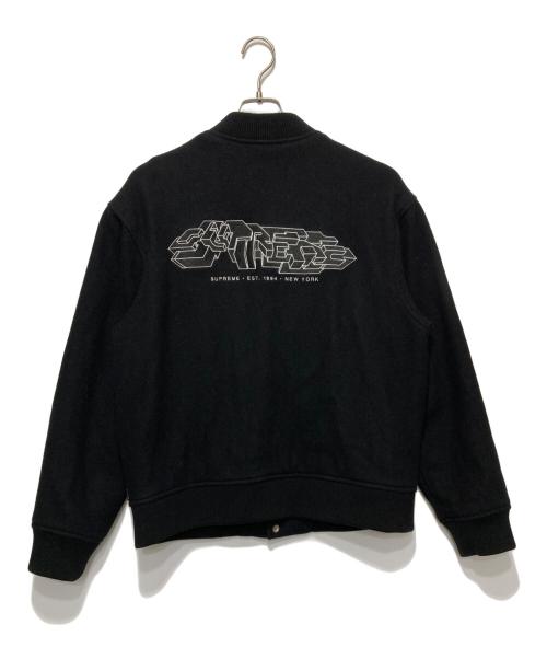 SUPREME（シュプリーム）SUPREME (シュプリーム) Delta Logo Varsity Jacket ブラック サイズ:Lの古着・服飾アイテム