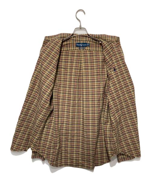 RALPH LAUREN（ラルフローレン）RALPH LAUREN (ラルフローレン) ボタンダウンチェックシャツ カーキ サイズ:Lの古着・服飾アイテム