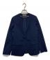 BEIGE（ベイジ）の古着「NEMESIA/ソフトサッカーノーカラージャケット」｜ネイビー