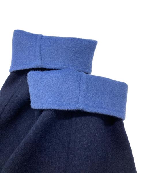 JOURNAL STANDARD relume（ジャーナルスタンダード レリューム）JOURNAL STANDARD relume (ジャーナルスタンダード レリューム) リバーシブルノーカラーウールコート ネイビー×ブルー サイズ:38の古着・服飾アイテム