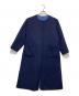 JOURNAL STANDARD relume（ジャーナルスタンダード レリューム）の古着「リバーシブルノーカラーウールコート」｜ネイビー×ブルー