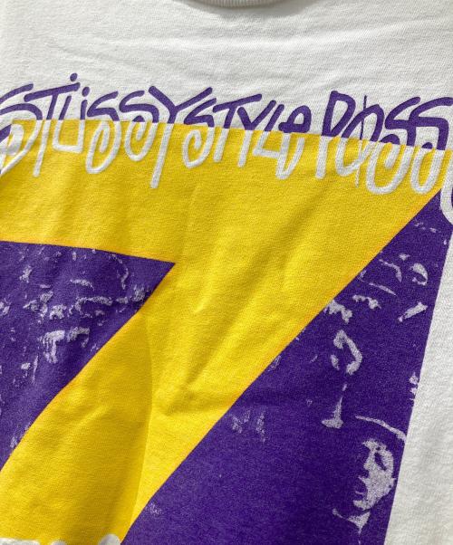 stussy（ステューシー）stussy (ステューシー) 00sプリントTシャツ ホワイト サイズ:Mの古着・服飾アイテム