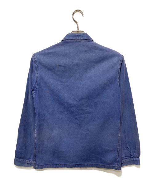 -（-）- (-) フレンチワークジャケット ブルー サイズ:42の古着・服飾アイテム