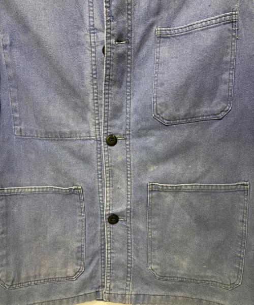 -（-）- (-) フレンチワークジャケット ブルー サイズ:42の古着・服飾アイテム