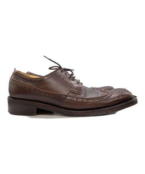 KATHARINE HAMNETT（キャサリンハムネット）KATHARINE HAMNETT (キャサリンハムネット) スクエアトゥウイングチップシューズ ブラウン サイズ:9の古着・服飾アイテム