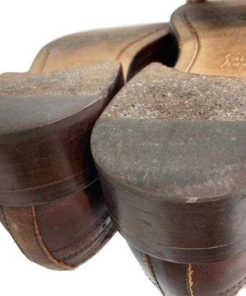 KATHARINE HAMNETT（キャサリンハムネット）KATHARINE HAMNETT (キャサリンハムネット) スクエアトゥウイングチップシューズ ブラウン サイズ:9の古着・服飾アイテム