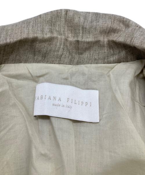 Fabiana Filippi（ファビアナフィリッピ）Fabiana Filippi (ファビアナフィリッピ) リネンテーラードジャケット ベージュ サイズ:XXSの古着・服飾アイテム