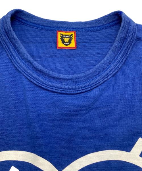 HUMAN MADE（ヒューマンメイド）HUMAN MADE (ヒューマンメイド) ロゴプリントTシャツ ブルー サイズ:XLの古着・服飾アイテム