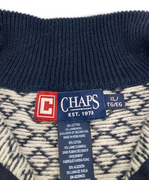 CHAPS（チャップス）CHAPS (チャップス) ノルディックハーフジップニット ネイビー サイズ:XLの古着・服飾アイテム