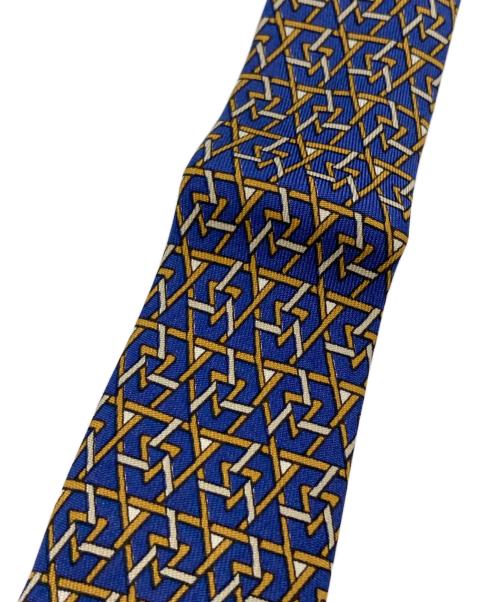 HERMES（エルメス）HERMES (エルメス) シルクネクタイ ブルー サイズ:ーの古着・服飾アイテム