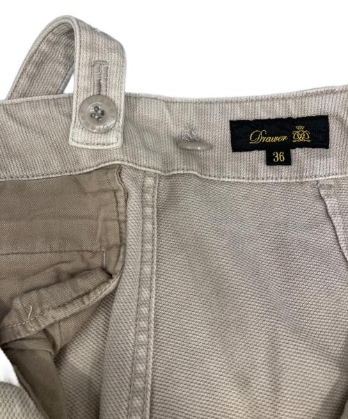 DRAWER（ドゥロワー）DRAWER (ドゥロワー) コットンピケサスペンダーパンツ ベージュ サイズ:36の古着・服飾アイテム