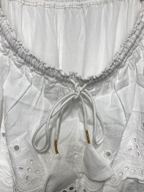 TSUHARU by samansa Mos2（ツハル バイ サマンサモスモス）TSUHARU by Samansa Mos2 (ツハル バイ サマンサモスモス) ティアードスカラップレースパンツ ホワイト サイズ:フリーの古着・服飾アイテム