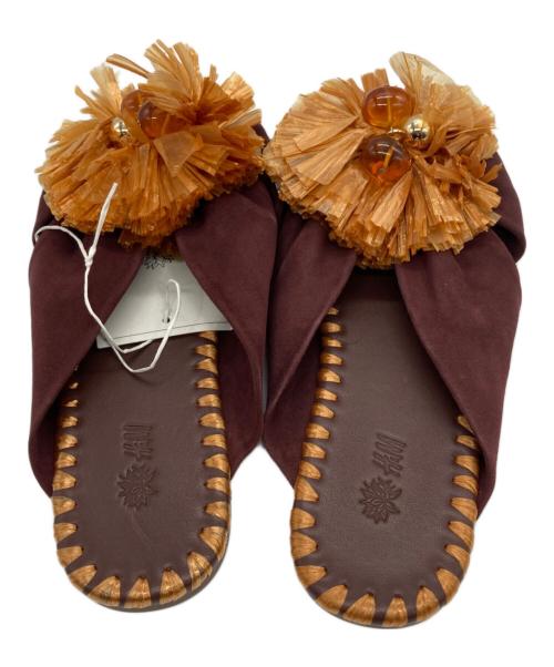 H&M（エイチアンドエム）H&M (エイチアンドエム) the white lotus フラットサンダル ブラウン サイズ:36の古着・服飾アイテム