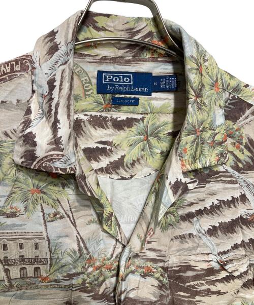 POLO RALPH LAUREN（ポロ・ラルフローレン）POLO RALPH LAUREN (ポロ・ラルフローレン) リゾート柄アロハシャツ ベージュ サイズ:Ｍの古着・服飾アイテム