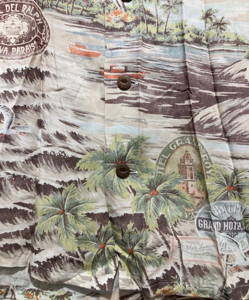 POLO RALPH LAUREN（ポロ・ラルフローレン）POLO RALPH LAUREN (ポロ・ラルフローレン) リゾート柄アロハシャツ ベージュ サイズ:Ｍの古着・服飾アイテム