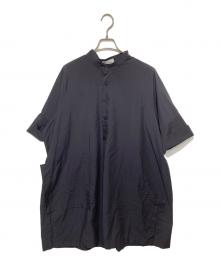 ISSEY MIYAKE（イッセイミヤケ）の古着「スタンドカラーシャツワンピース」｜ブラック