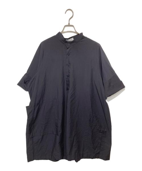 ISSEY MIYAKE（イッセイミヤケ）ISSEY MIYAKE (イッセイミヤケ) スタンドカラーシャツワンピース ブラック サイズ:3の古着・服飾アイテム